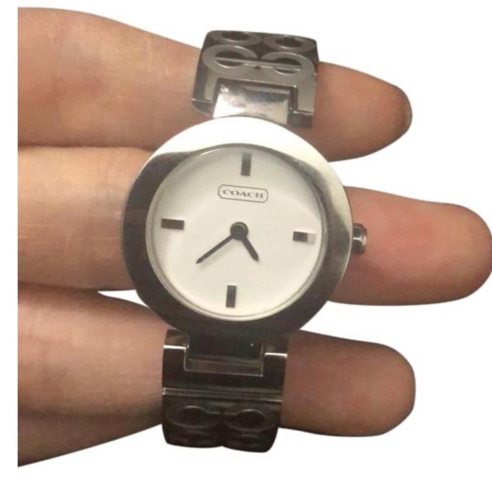 Coach Silver Signature CC Bangle Watch